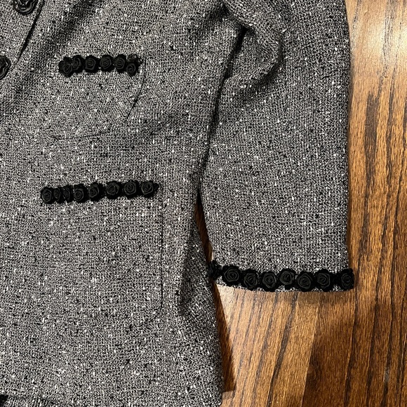 Saks Fifth Avenue Folio Collection Black Tweed Skirt Jacket Suit Set Sz 18w - Picture 6 of 7